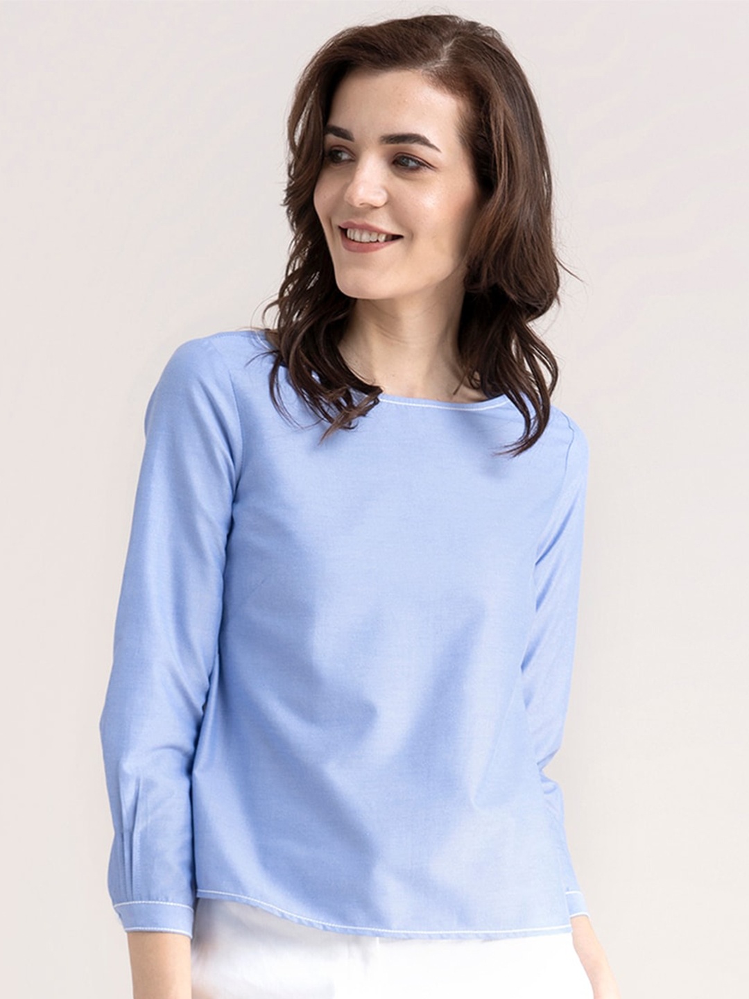 

FableStreet Blue Pure Cotton Top