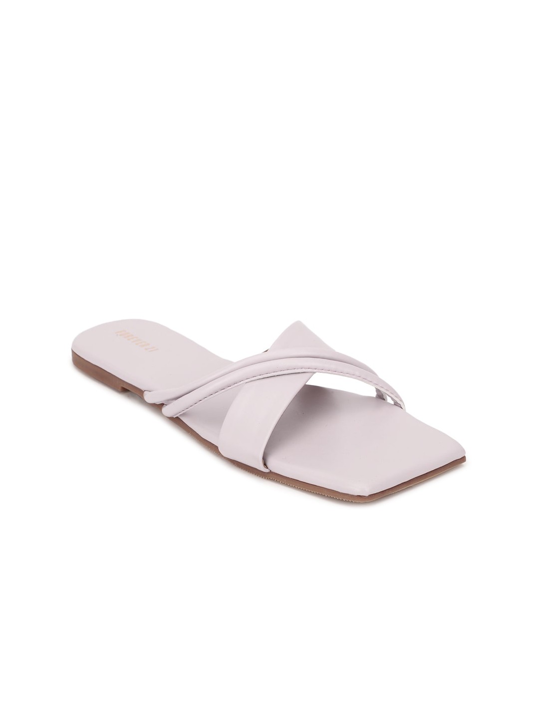 

FOREVER 21 Women White Colourblocked Open Toe Flats with Bows