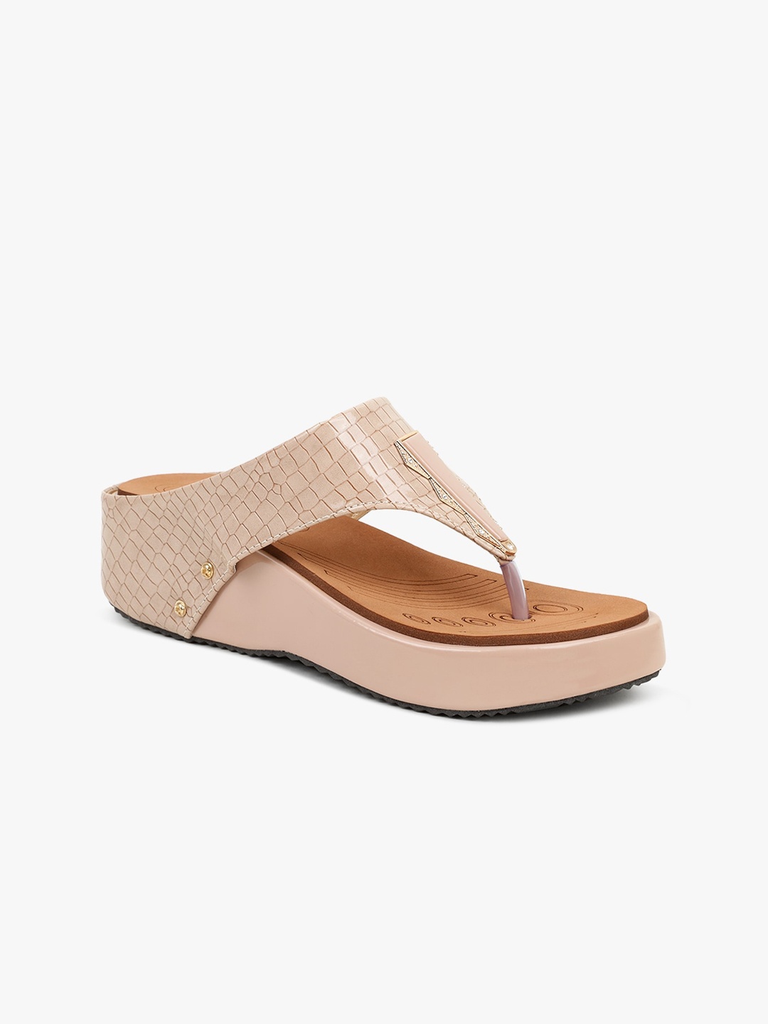 

KLASE Nude-Coloured Wedge Sandals