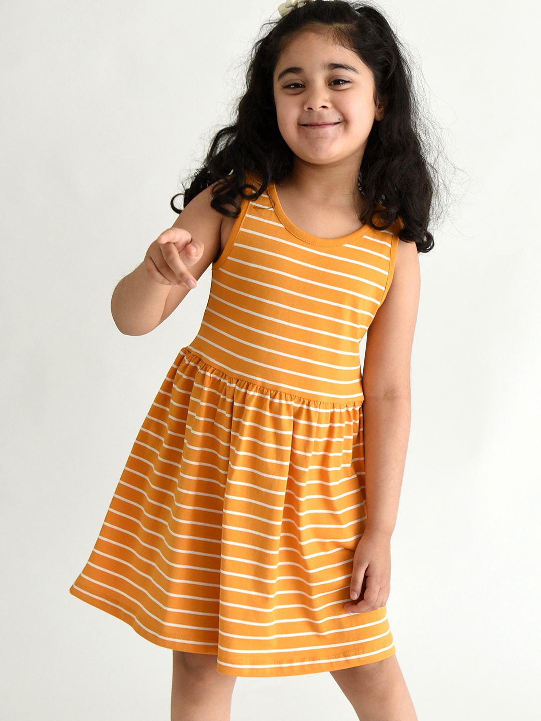 

Campana Yellow Striped Dress