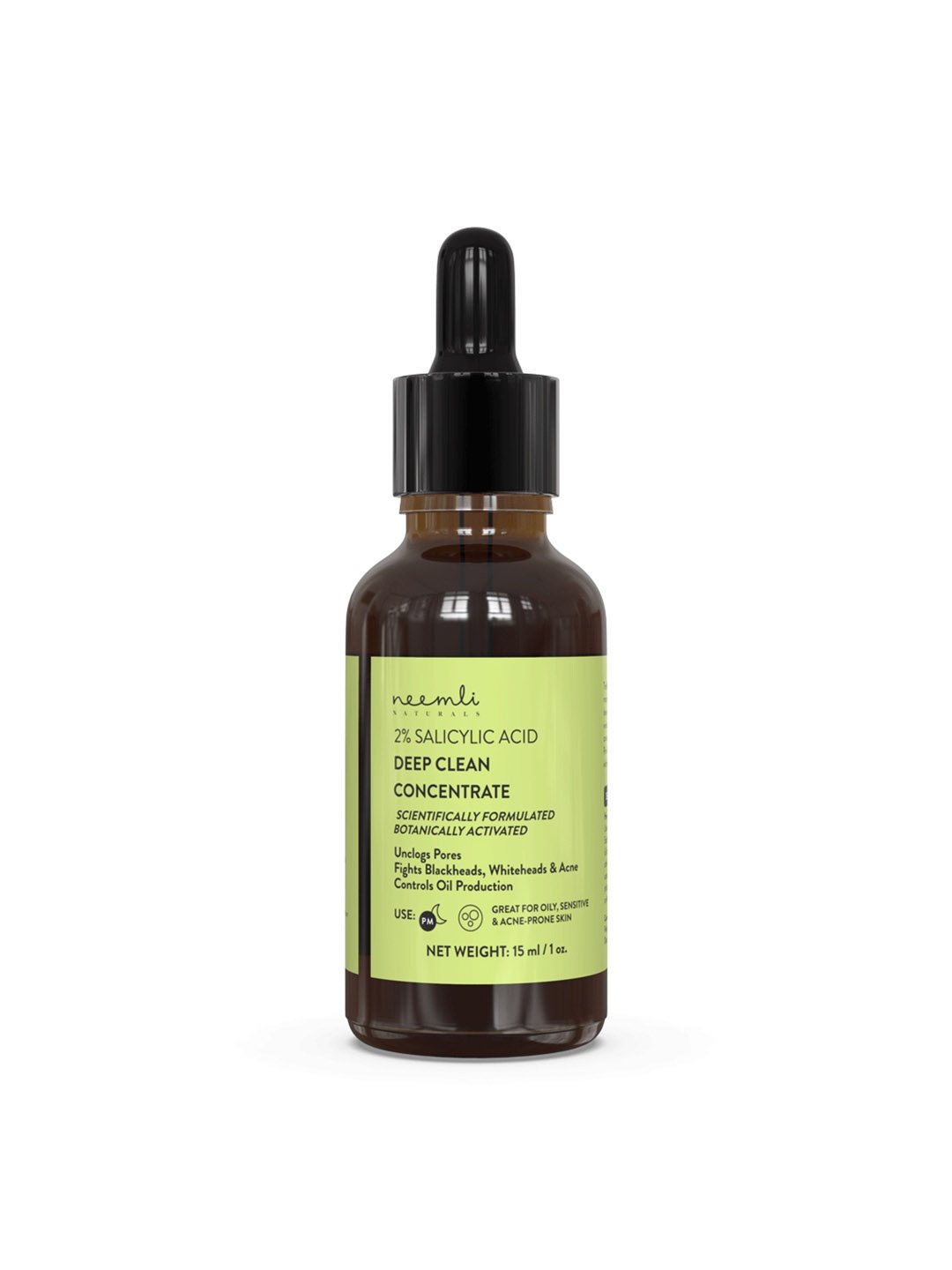 

Neemli Naturals 2% Salicylic Acid Deep Clean Concentrate Face Serum - 15 ml, Green