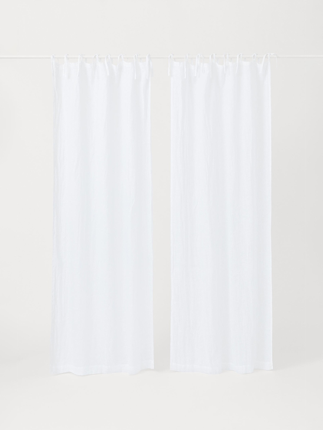 

H&M White 2-Pack Linen Curtain Lengths