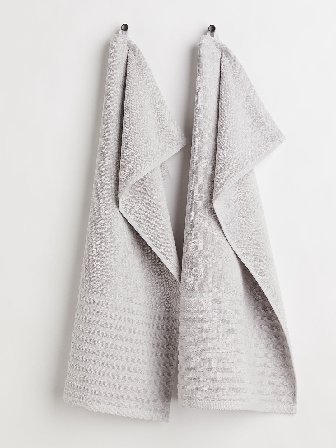 

H&M Grey 2-Pack Cotton Hand Towels
