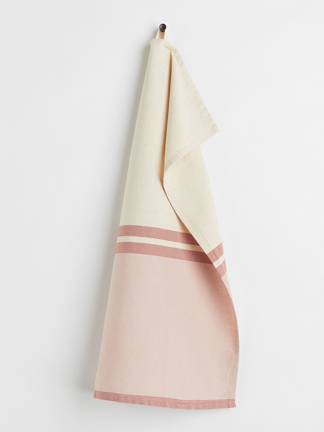 

H&M Beige & Pink Block-Coloured Tea Towel