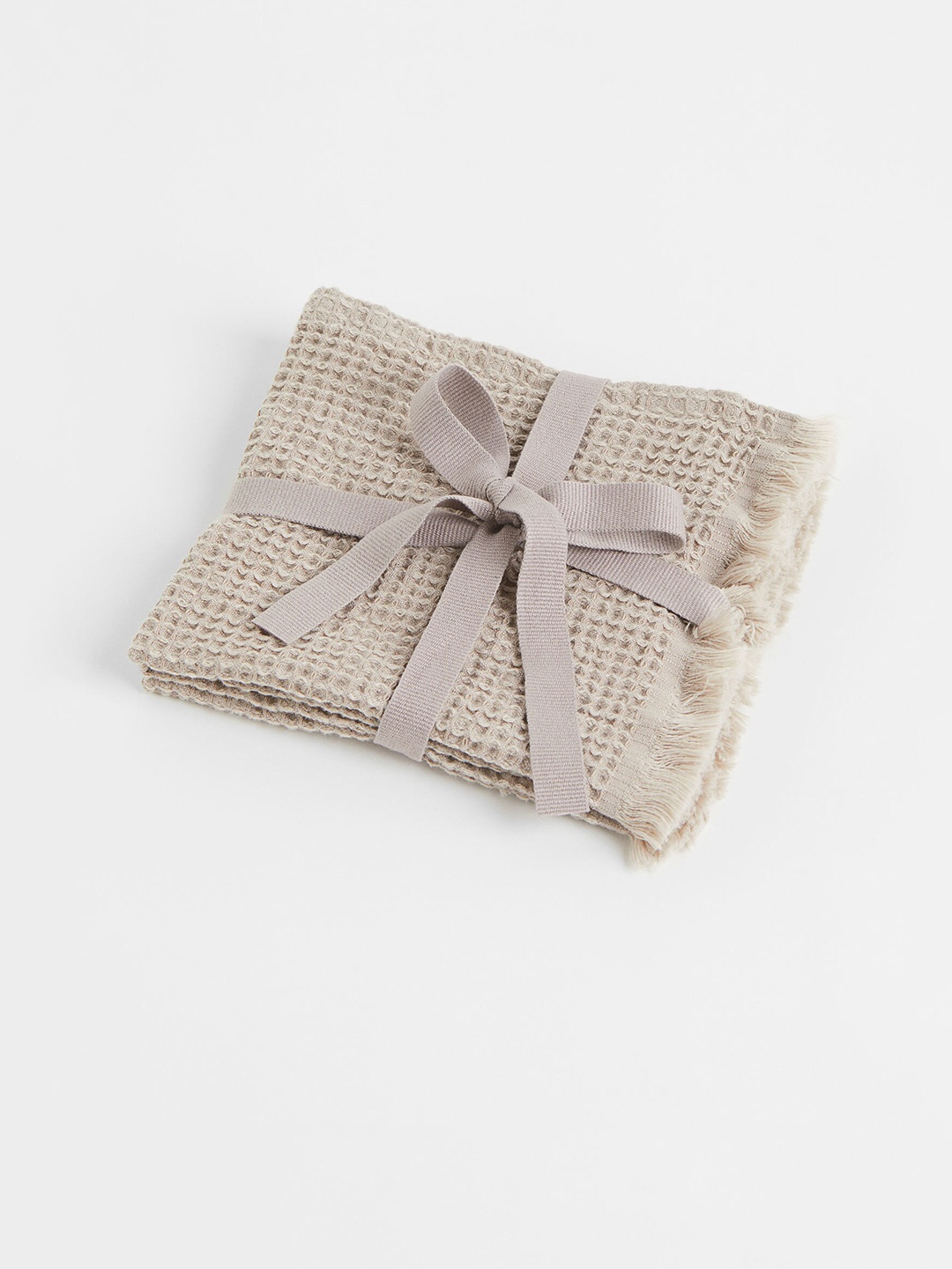 

H&M Beige 2-pack Pure Cotton Waffled Flannels