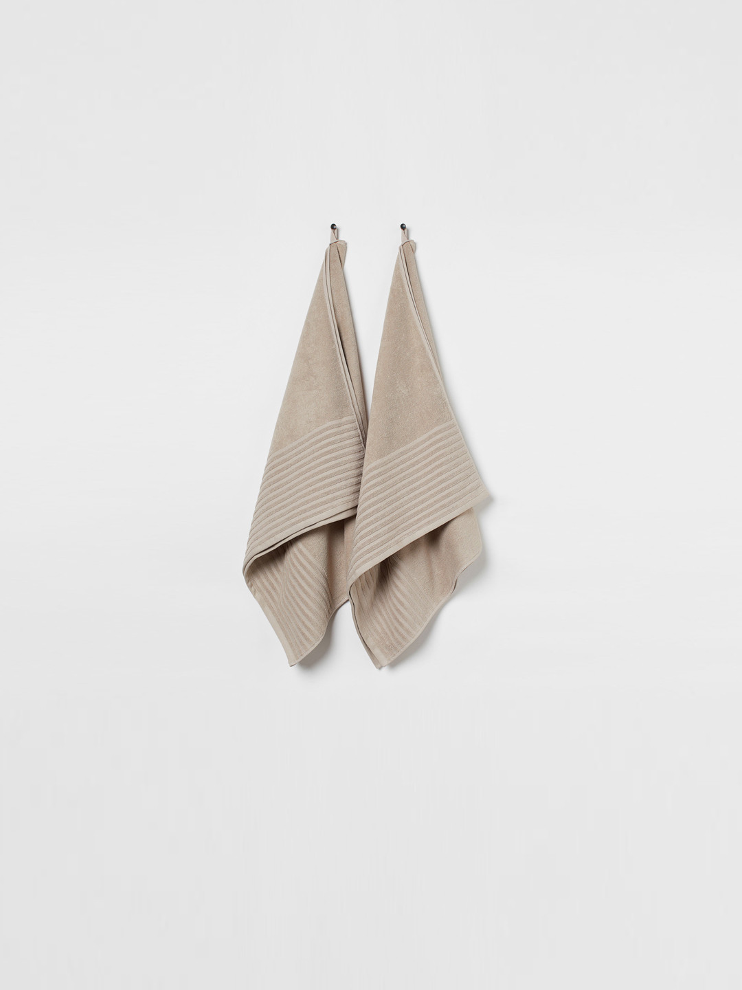 

H&M Unisex 2-Pack Beige Cotton Bath Towels