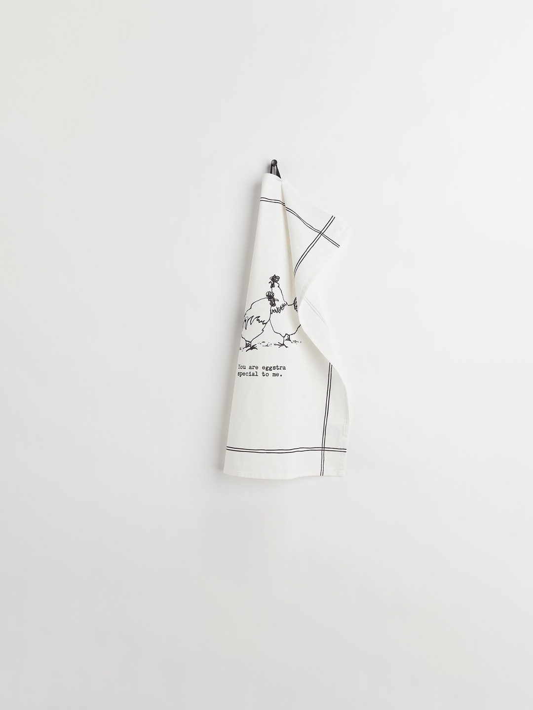 

H&M White & Black Printed Tea Towel