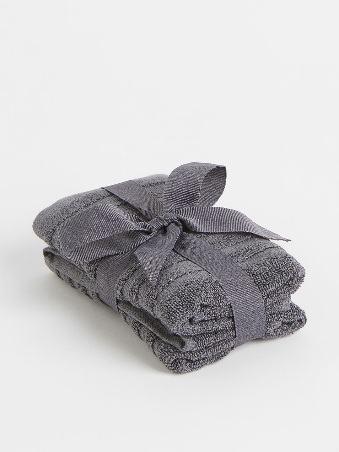 

H&M Pack of 2 Grey Cotton Guest Towels