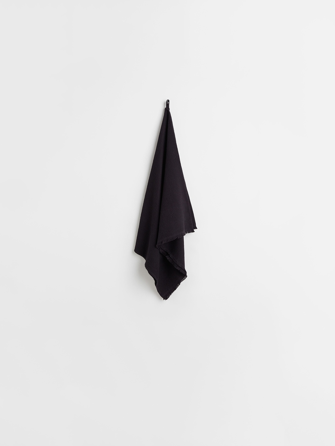 

H&M Unisex Black Waffled Bath Towel