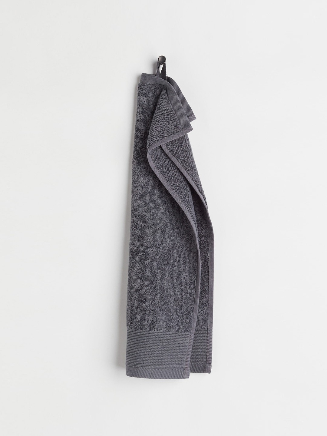 

H&M Charcoal Grey Classic Cotton Guest Towel