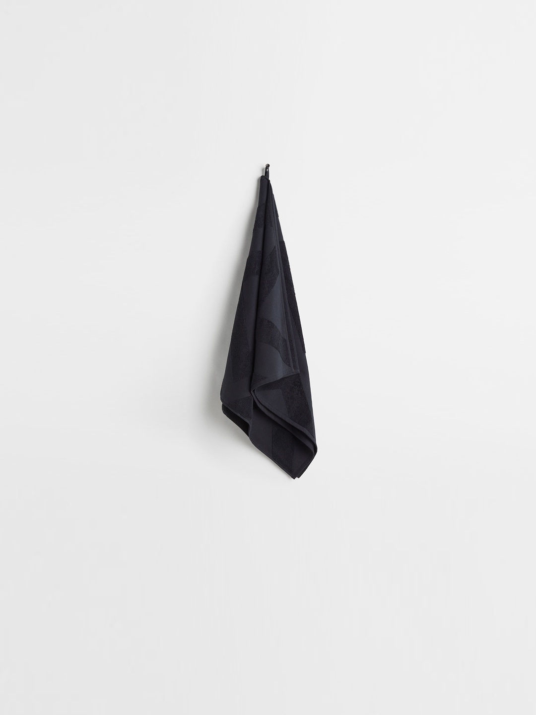 

H&M Black Patterned Bath Towel