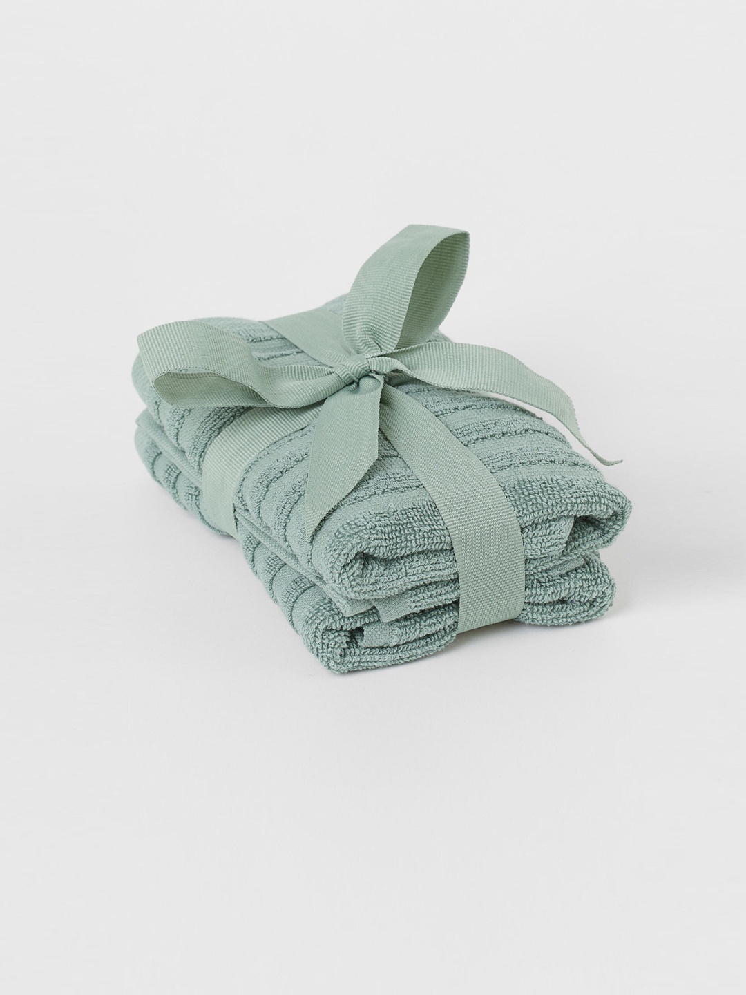 

H&M 2-Pack Mint Green Cotton Guest Towels