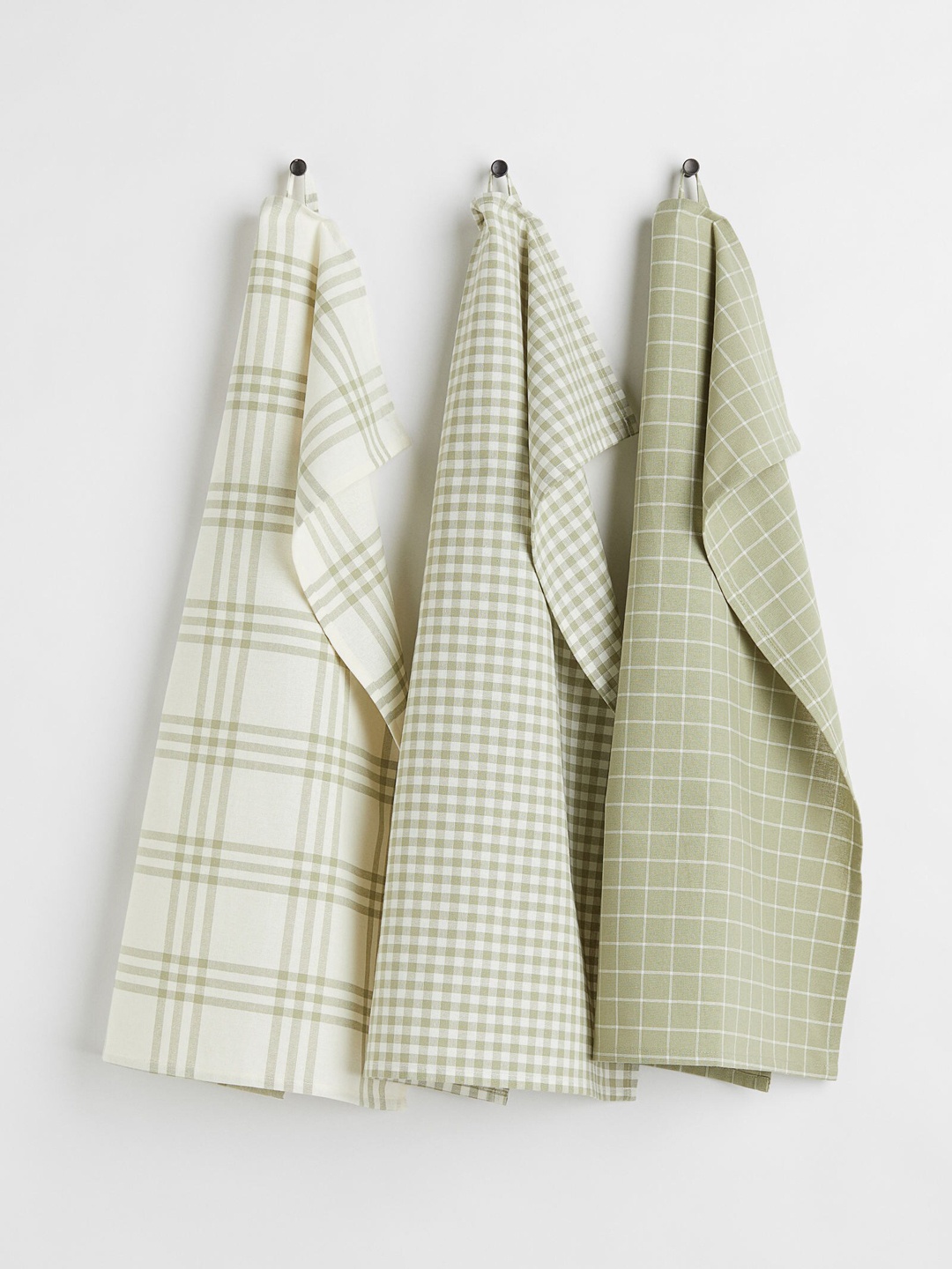 

H&M Mint Green & White 3-Pack Cotton Tea Towels