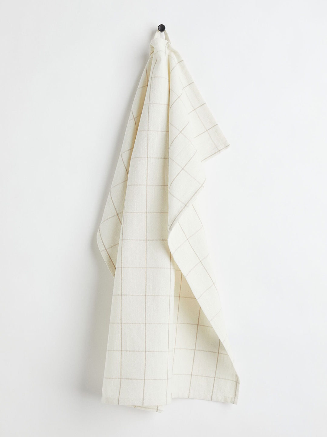 

H&M Beige Checked Tea Towel