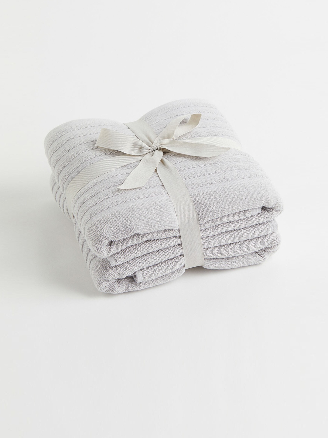 

H&M Grey 2-pack Cotton Bath Towels