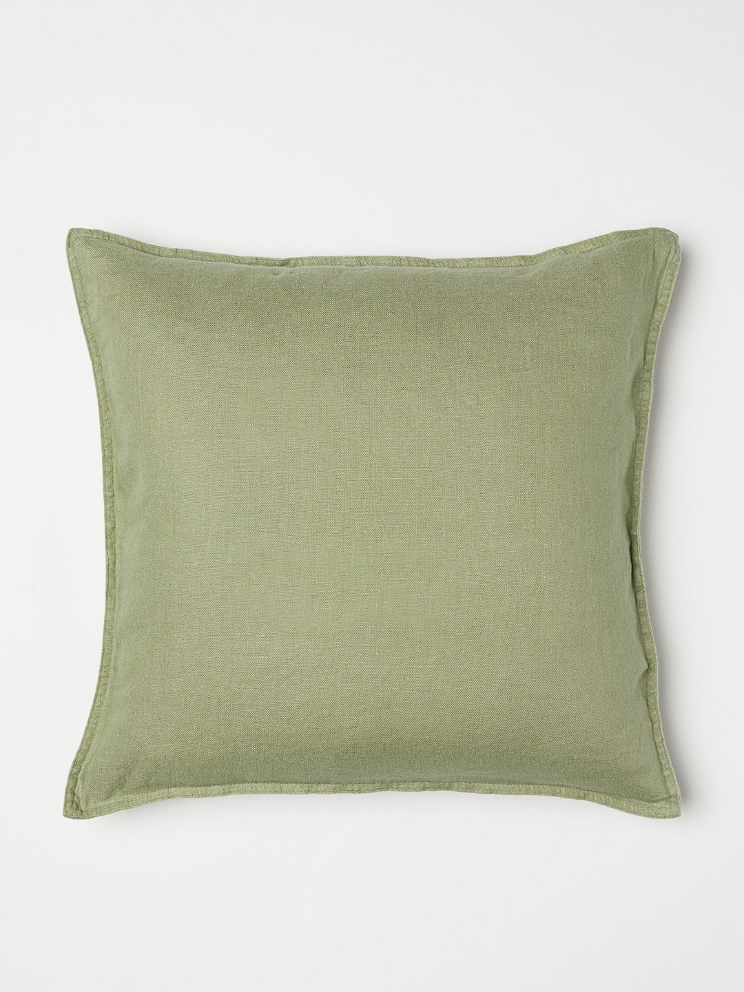 

H&M Green Washed Linen Cushion Cover