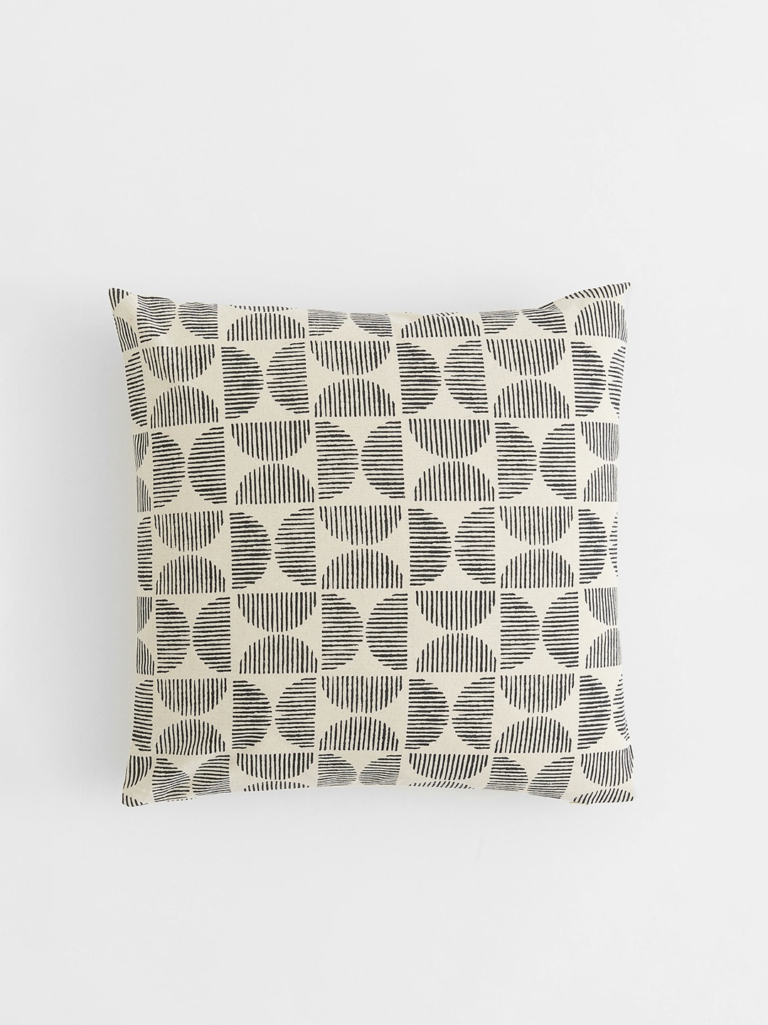 

H&M Beige Pure Cotton Patterned Cushion Cover