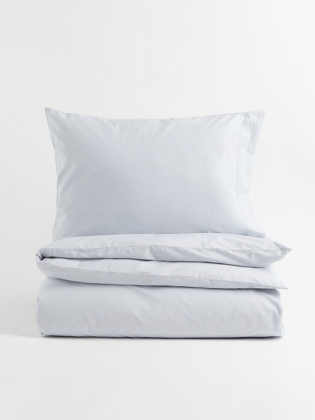 

H&M Blue Solid Cotton Percale Single Duvet Cover Set