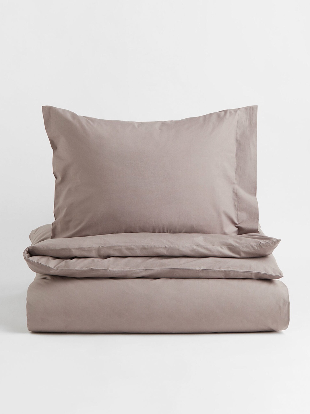 

H&M Grey Cotton Percale Single Duvet Cover Set