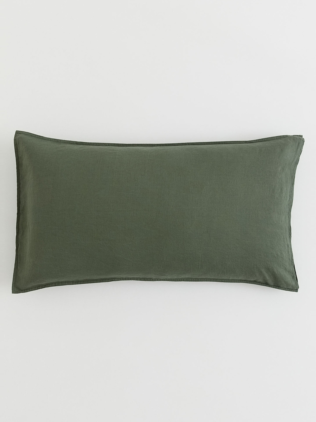 

H&M Green Washed Linen Pillowcase