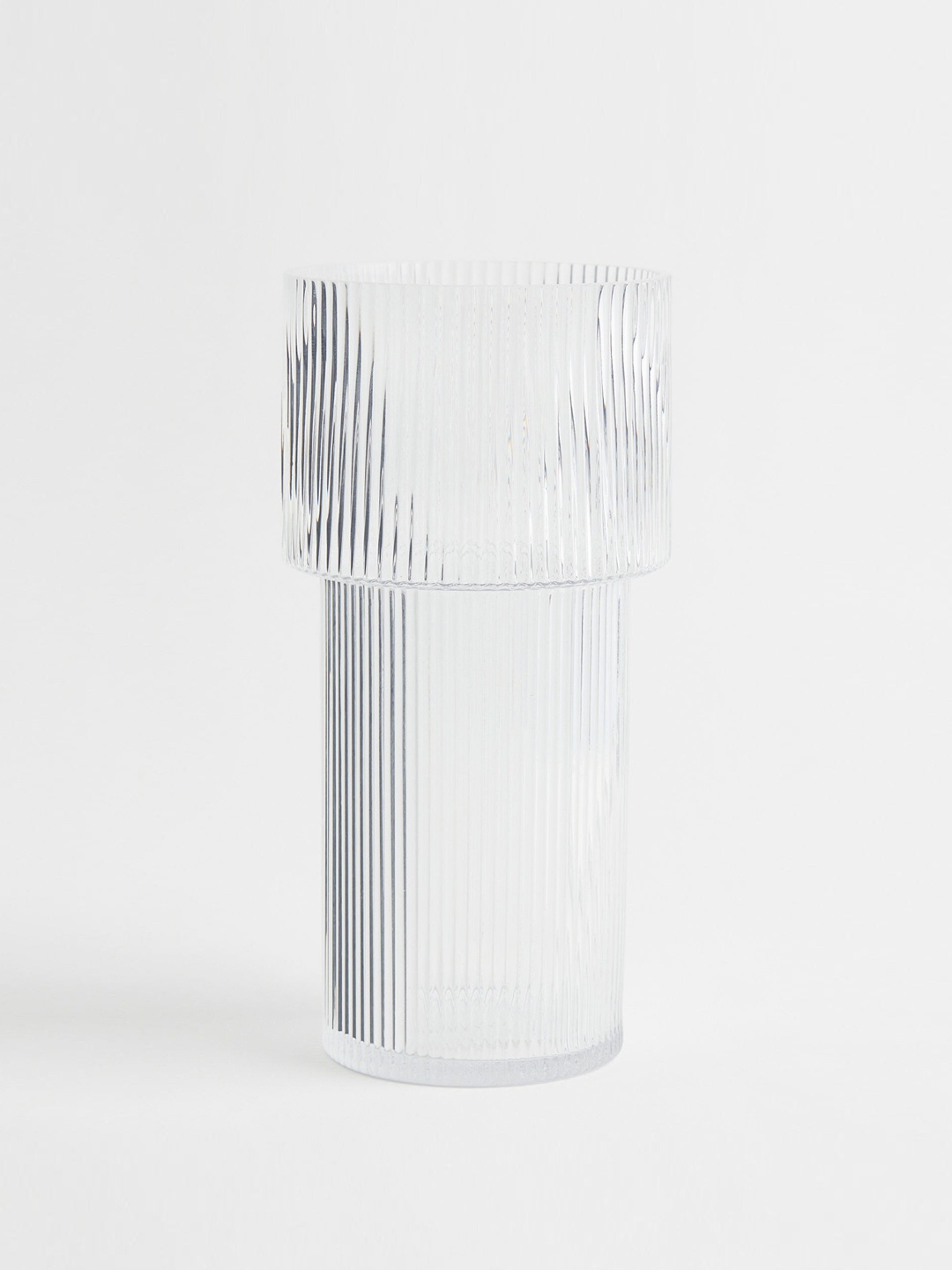 

H&M Transparent Textured Large Glass Vase