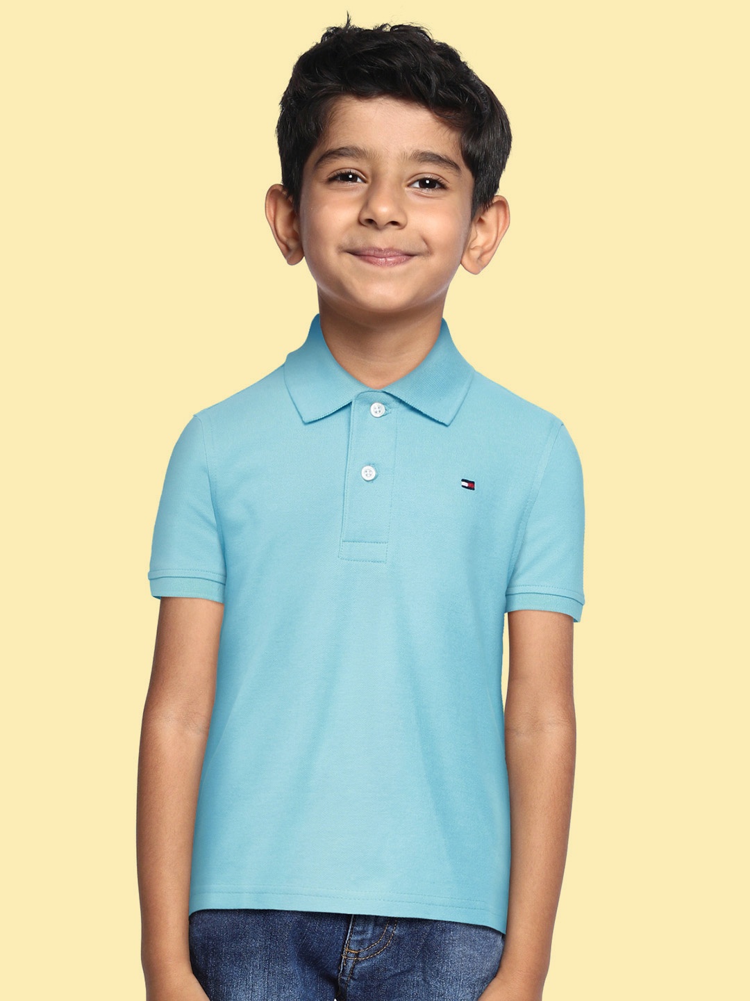 

Tommy Hilfiger Boys Blue Polo Collar T-shirt