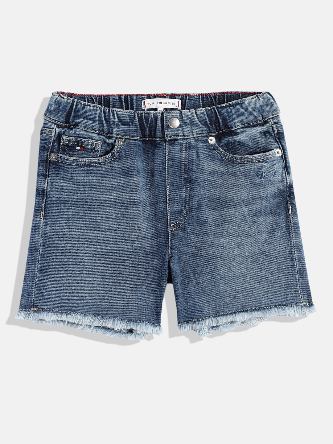 

Tommy Hilfiger Girls Frayed Denim Shorts, Blue