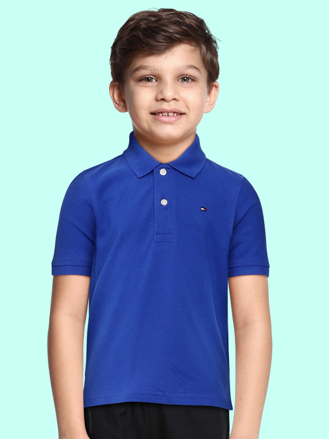 

Tommy Hilfiger Boys Navy Blue Polo Collar T-shirt