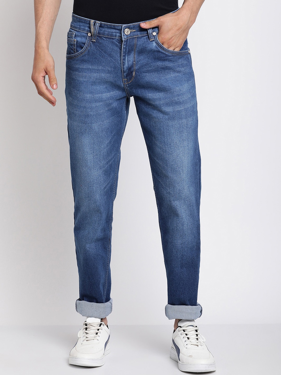 

Cantabil Men Blue Jean Heavy Fade Jeans