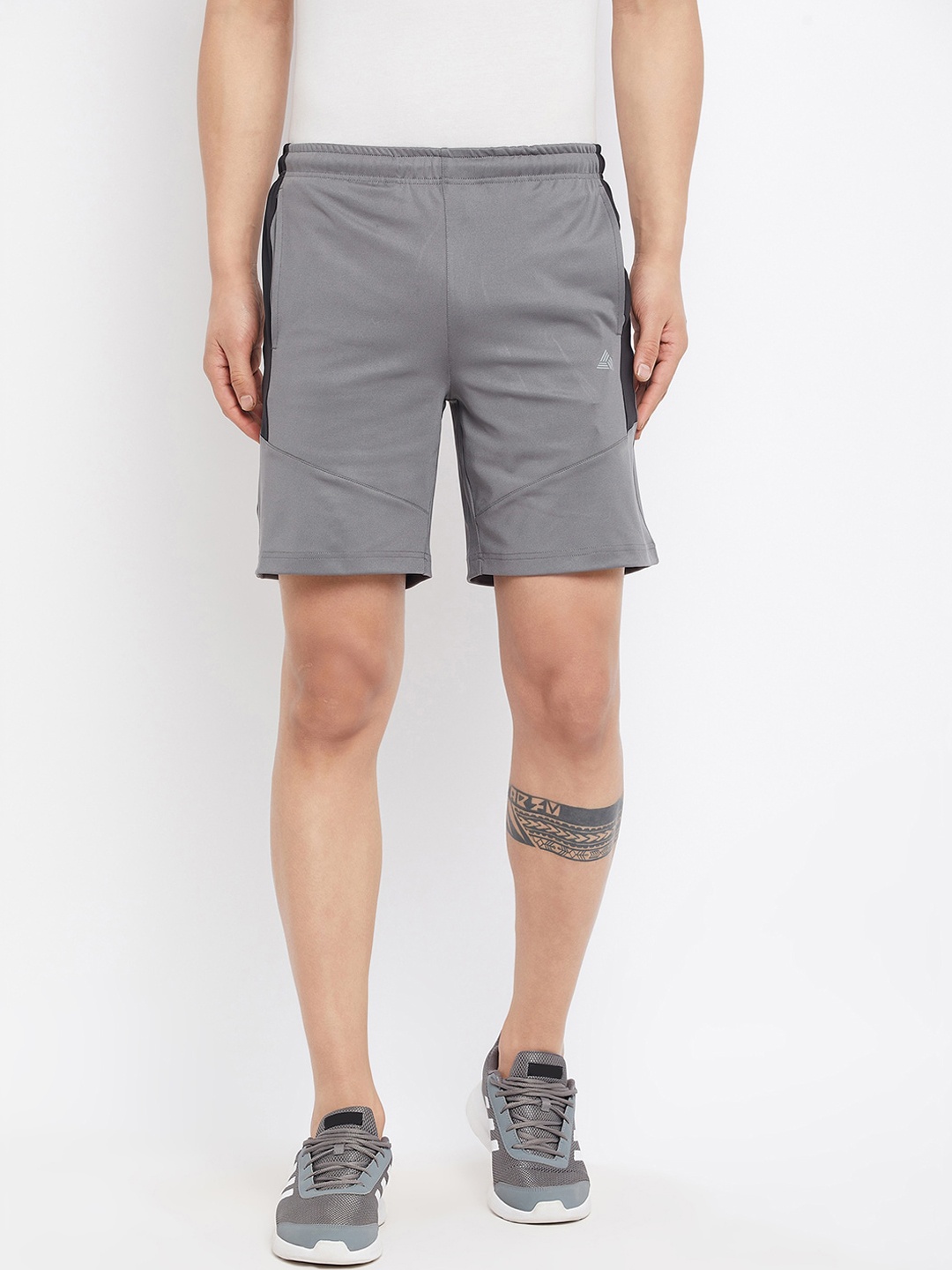 

ATHLISIS Men Grey Training or Gym Sports Shorts with e-Dry Technology