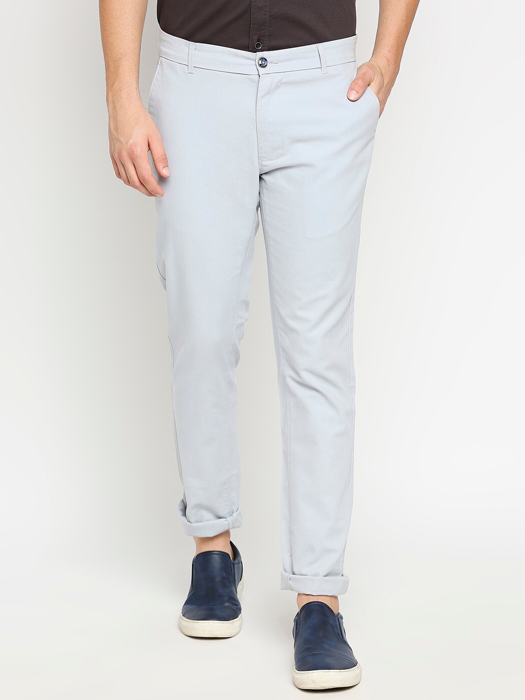 

Basics Men Blue Tapered Fit Trousers