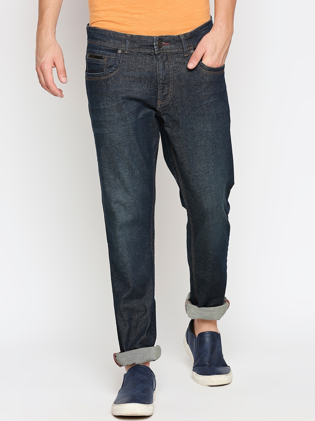 

Basics Men Navy Blue Slim Fit Stretchable Jeans