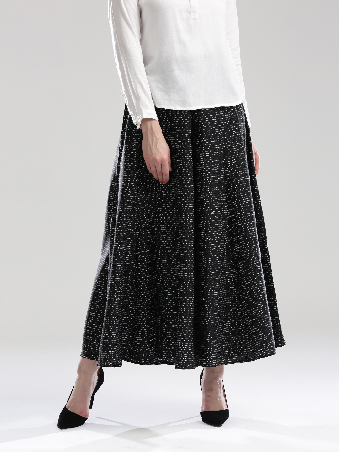 

W Women Black Printed Palazzos