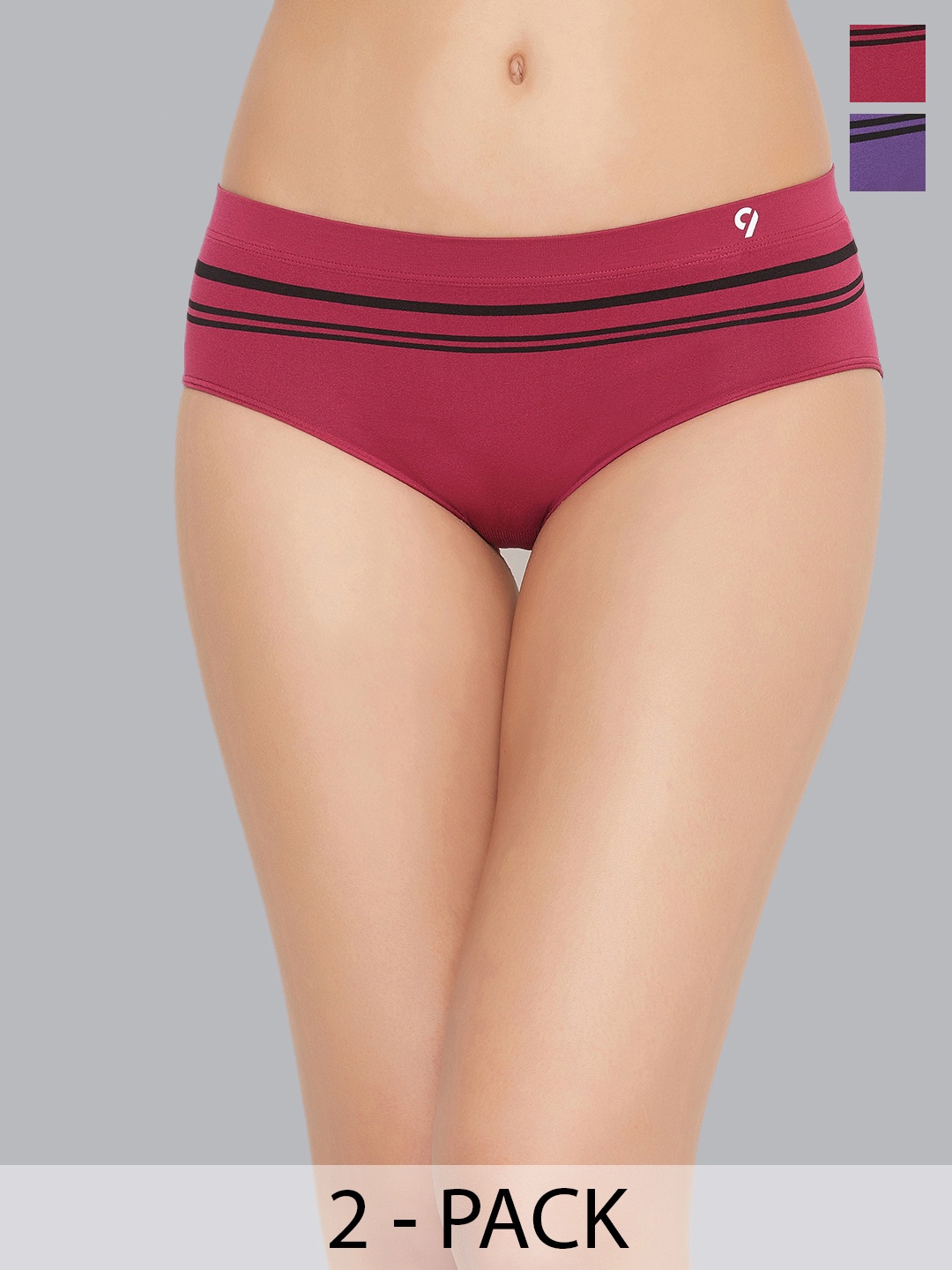 

C9 AIRWEAR Women Pack Of 2 Assorted Seamless Basic Briefs