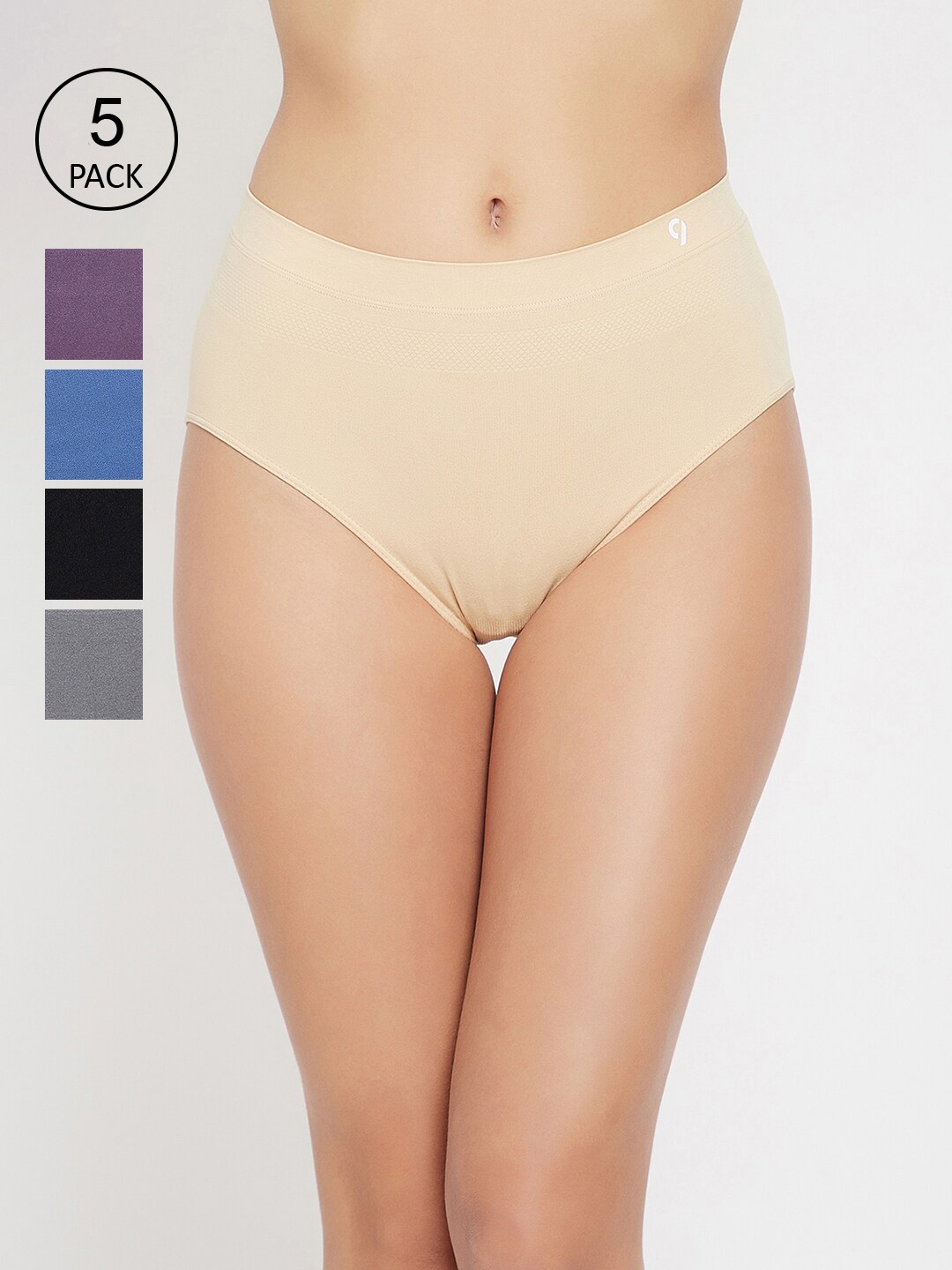 

C9 AIRWEAR Women Pack Of 5 Assorted Mid-Rise Basic Briefs