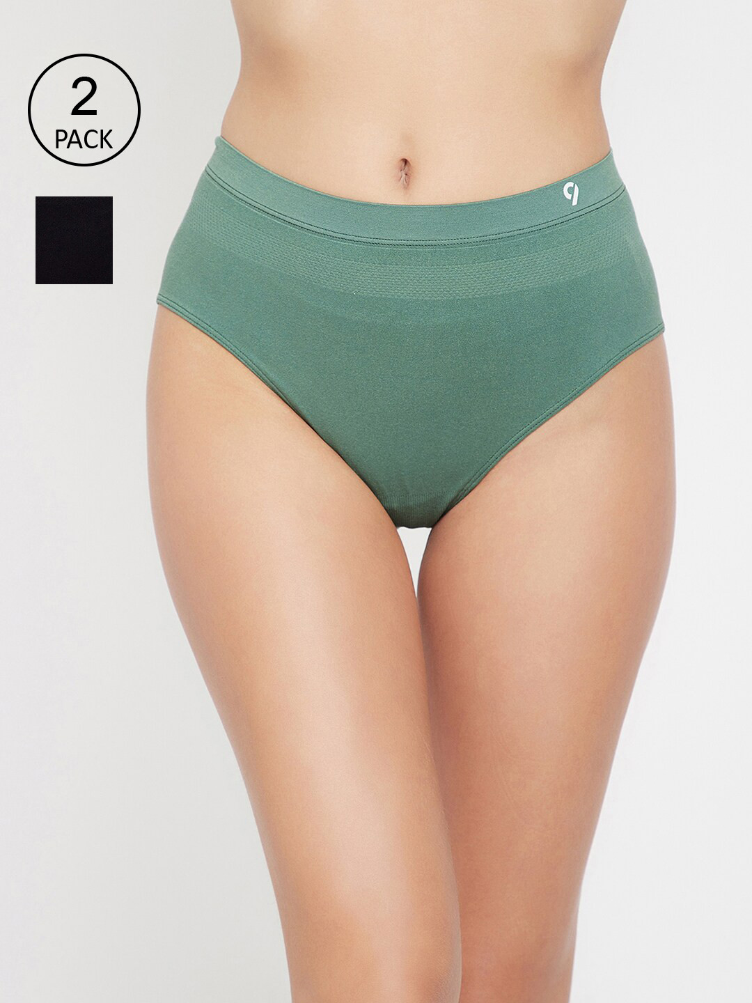 

C9 AIRWEAR Women Pack Of 2 Assorted Mid-Rise Basic Briefs