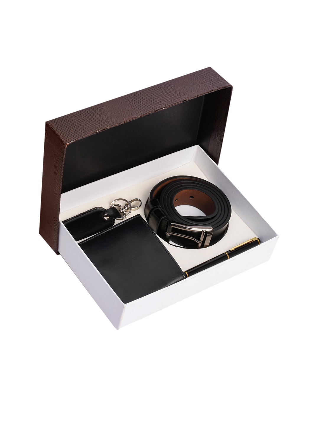

BuckleUp Men Black Accessory Gift Set