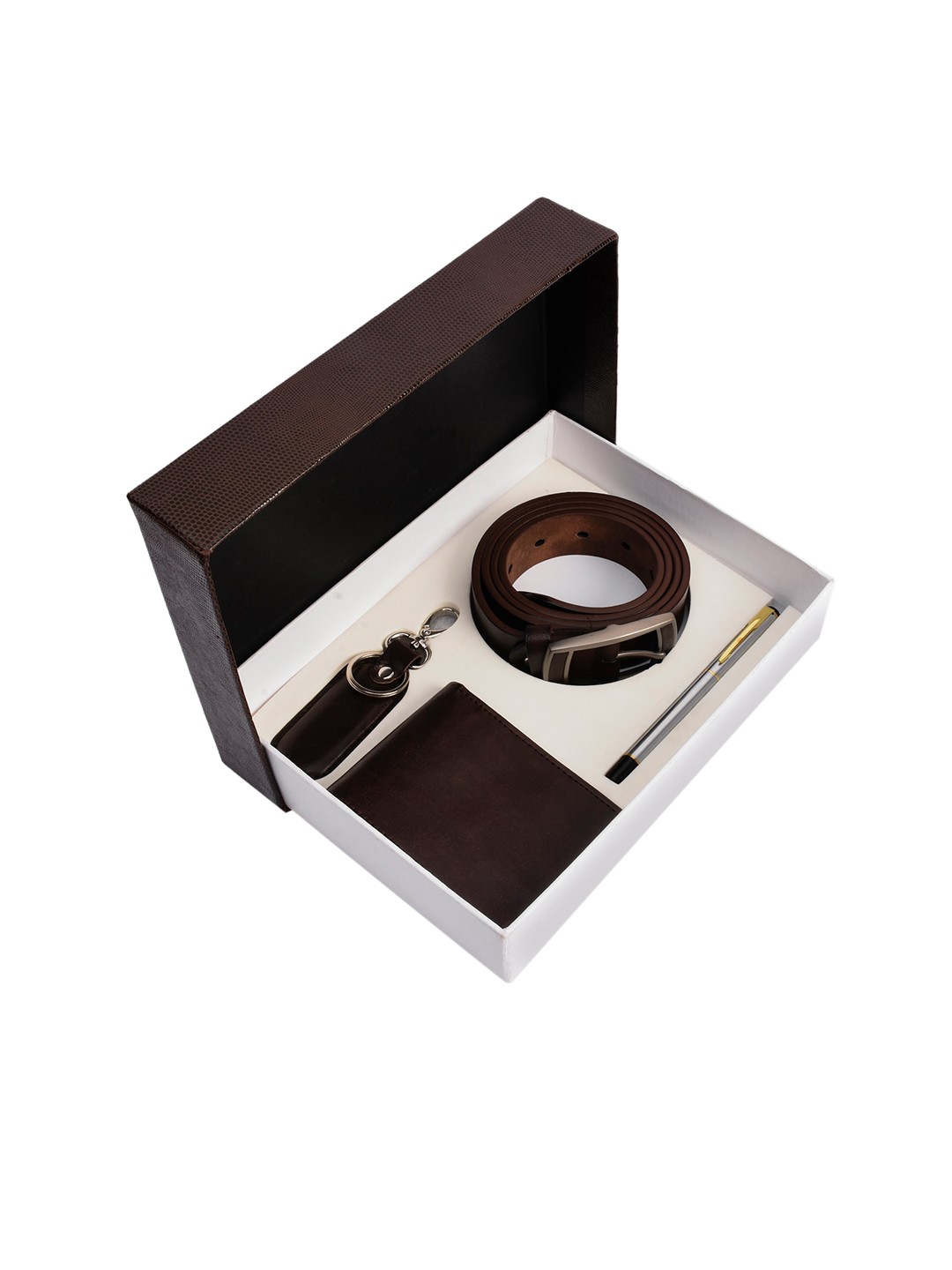 

BuckleUp Men Brown Solid Accessory Gift Set