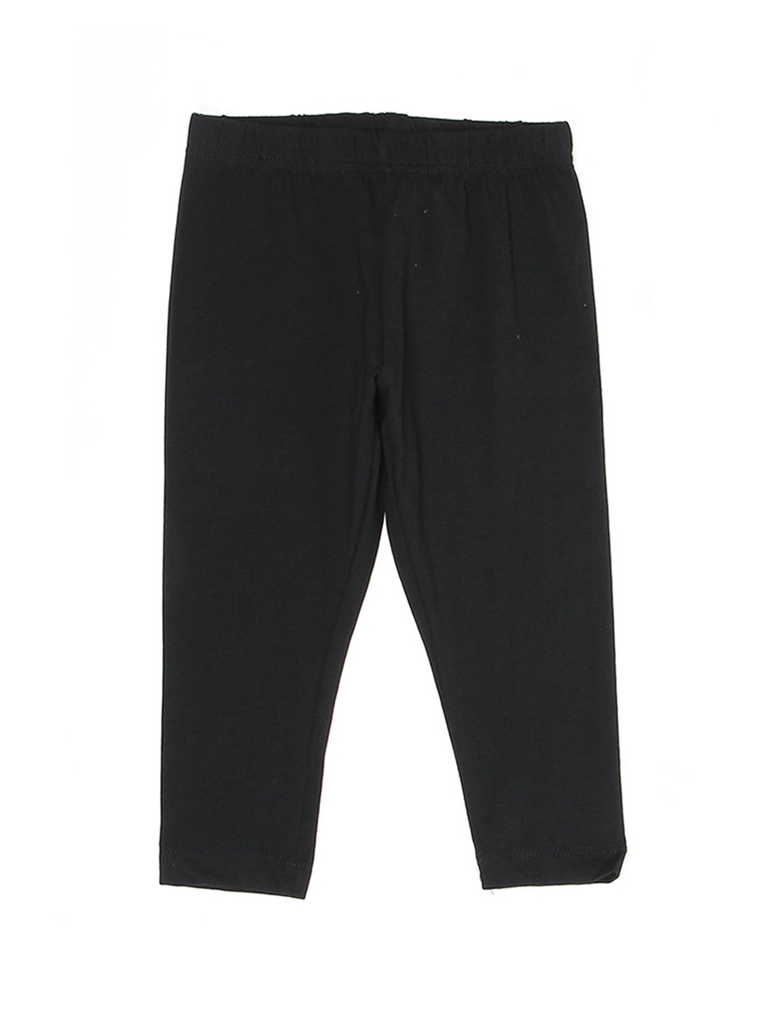 

Ethnicity Girls Black Solid Cotton Casual Ankle-Length Leggings