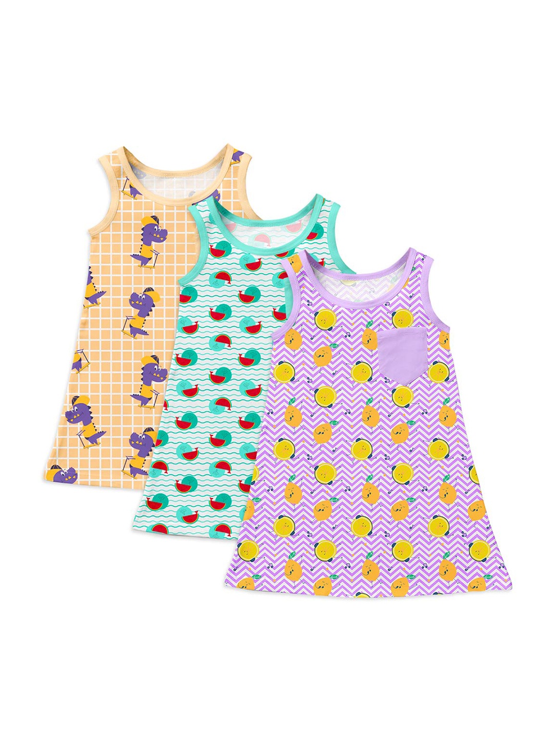 

SuperBottoms Multicoloured Sustainable A-Line Dress, Multi