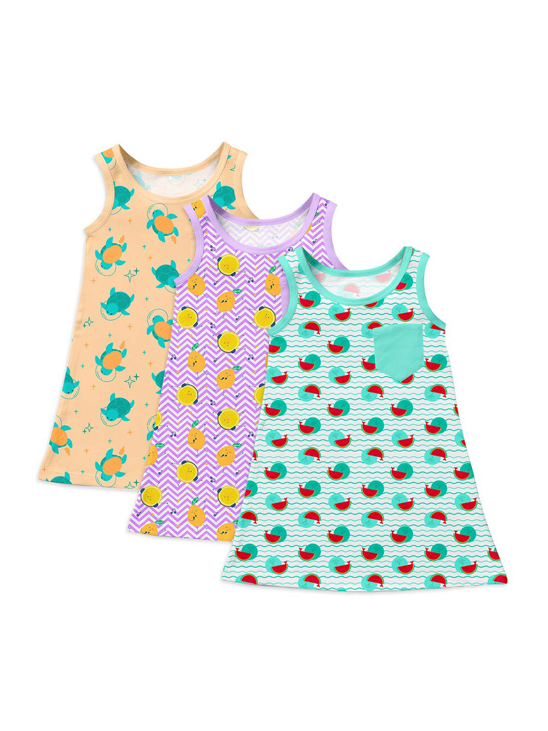 

SuperBottoms Multicoloured Sustainable A-Line Dress, Multi