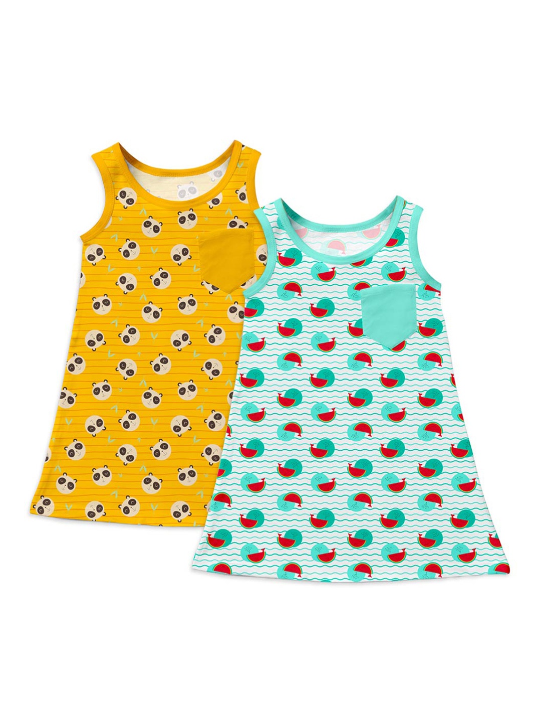 

SuperBottoms Multicoloured Sustainable A-Line Dress, Multi