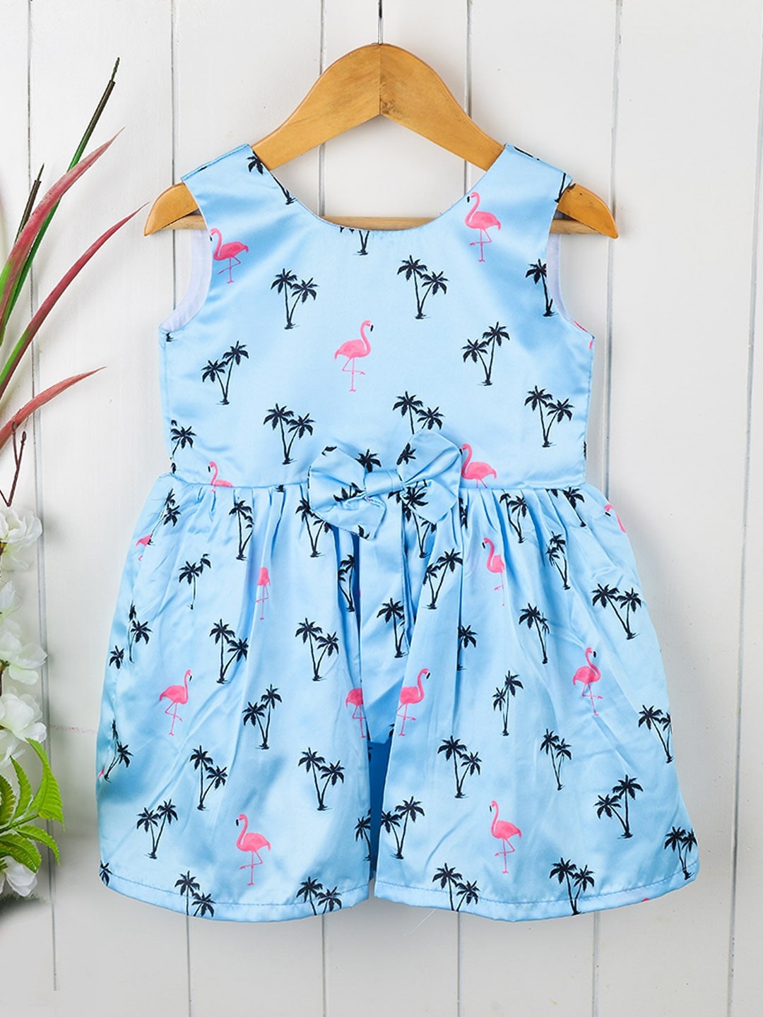 

POPLINS Girls Blue & Pink Dress
