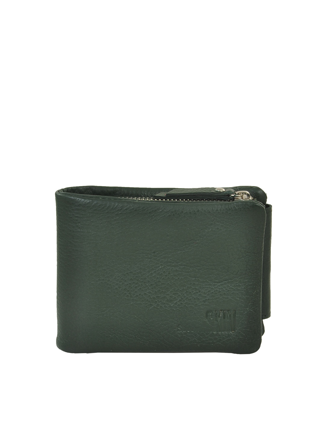 

Second SKIN Men Green Genuine Leather Wallet