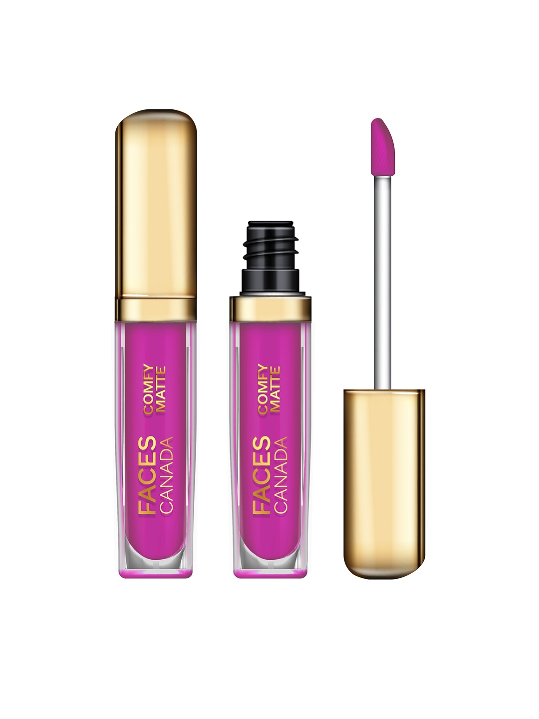

FACES CANADA Comfy Matte 10HR Long Stay Liquid Lip Color with Almond Oil 3ml - Never Down 05, Pink