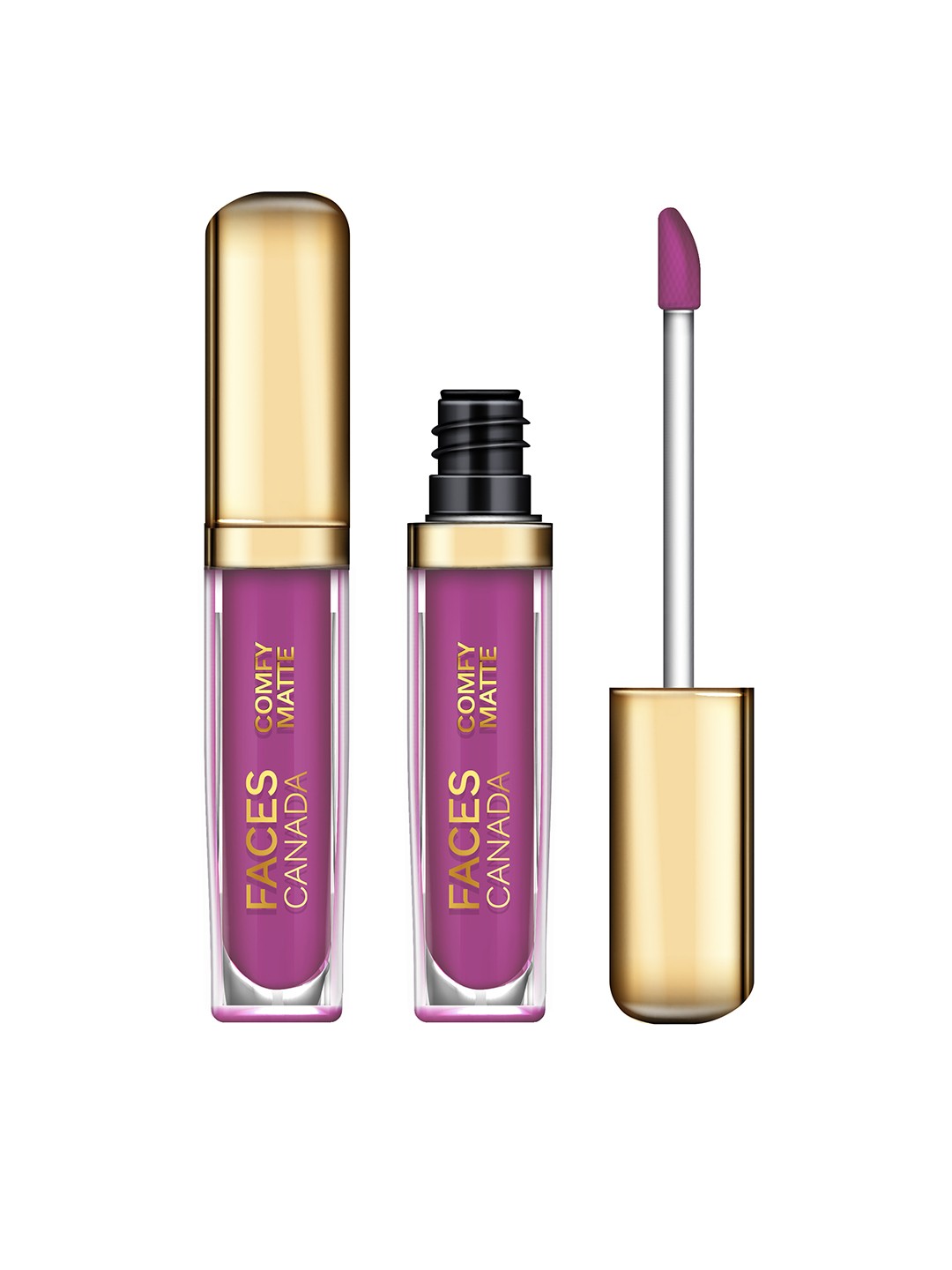 

FACES CANADA Comfy Matte 10HR Long Stay Liquid Lip Color with Almond Oil 3ml - End Of Story 03, Violet