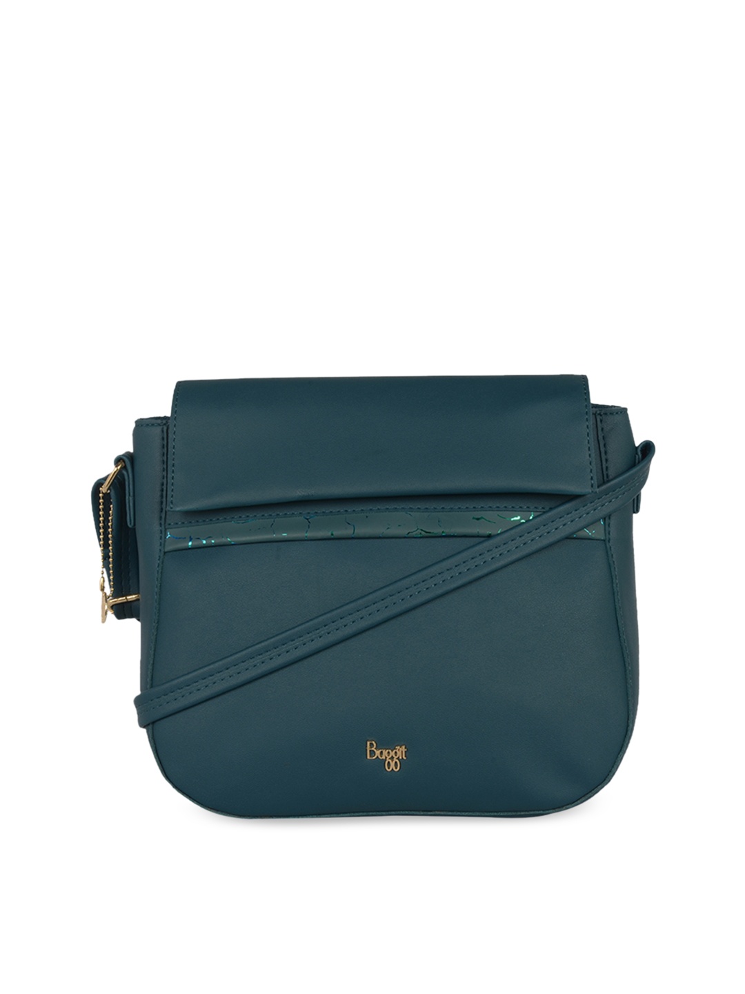 

Baggit Teal Green Structured Sling Bag