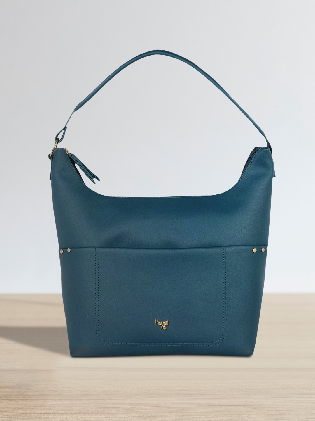 

Baggit Teal Blue Structured Hobo Bag