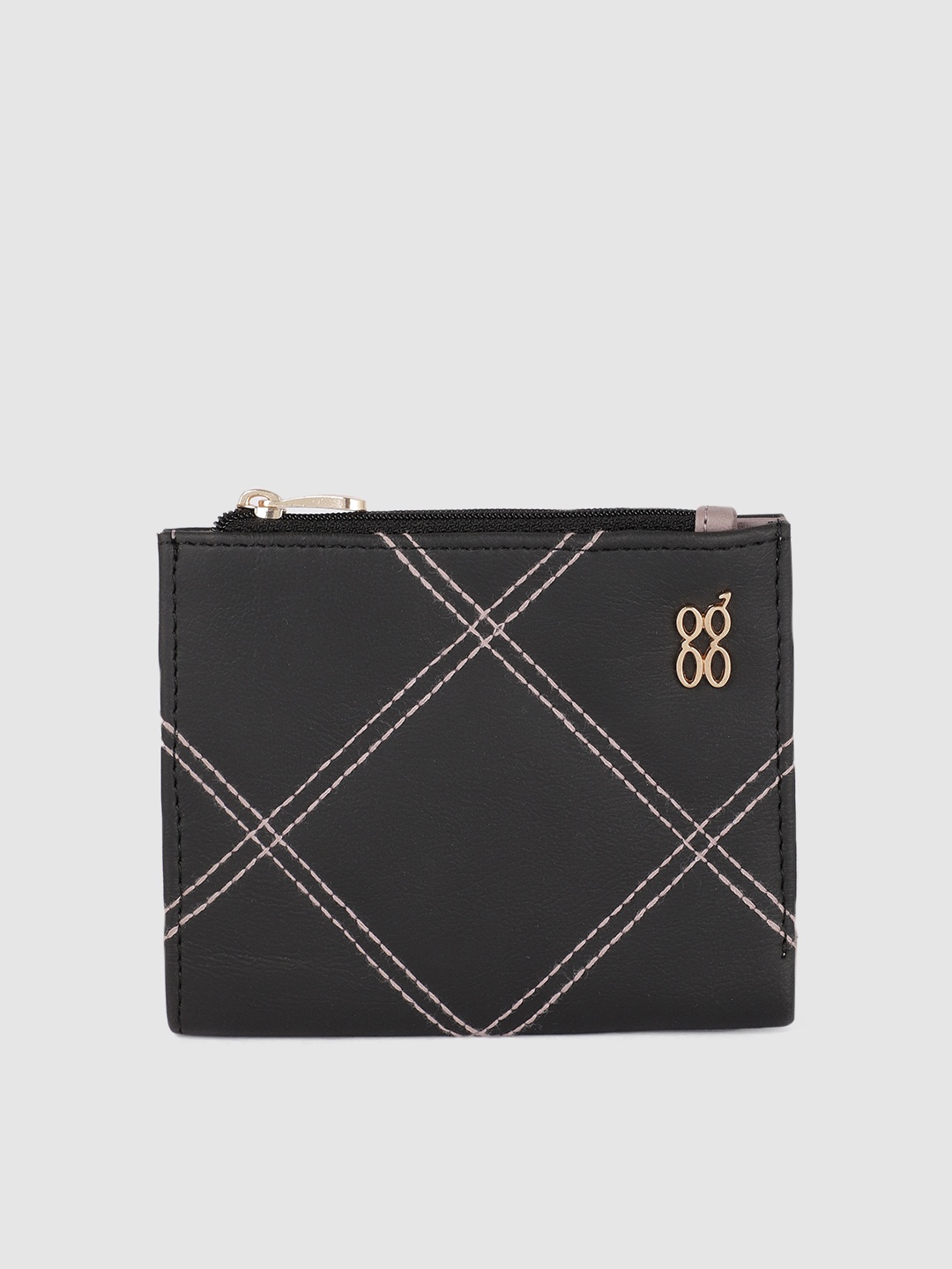 

Baggit Women Black Solid Two Fold Wallet