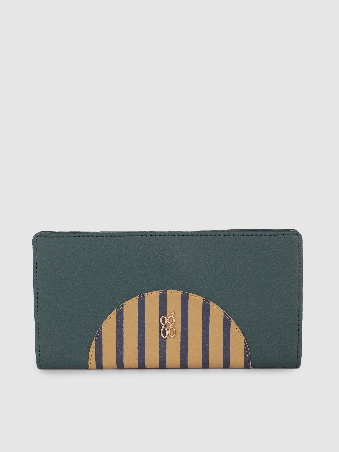 

Baggit Women Teal Green & Brown Two Fold Wallet